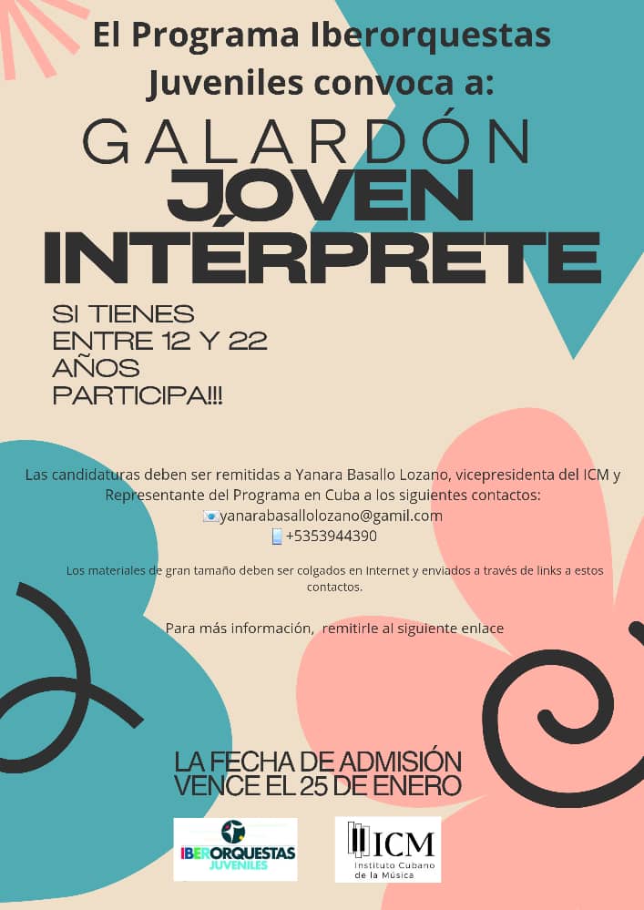 Reglamento “Galardón Jóvenes Intérpretes Iberorquestas Juveniles 2025”